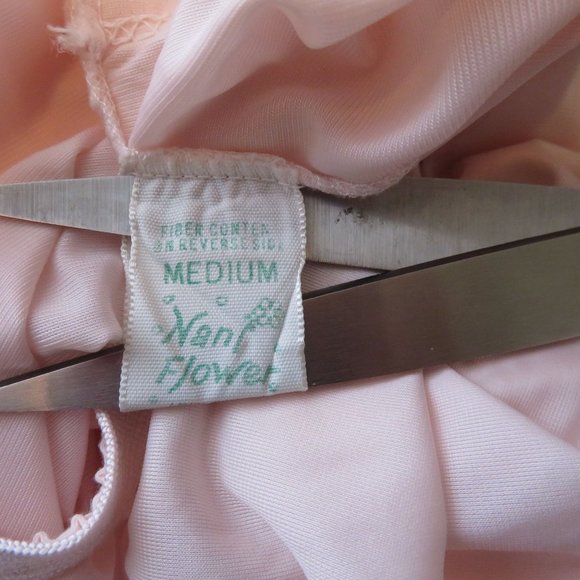 Vintage 60s Nani Flower Half Slip Pink Accordion Pleated Lace Hemline Glam PinUp - Picture 9 of 10